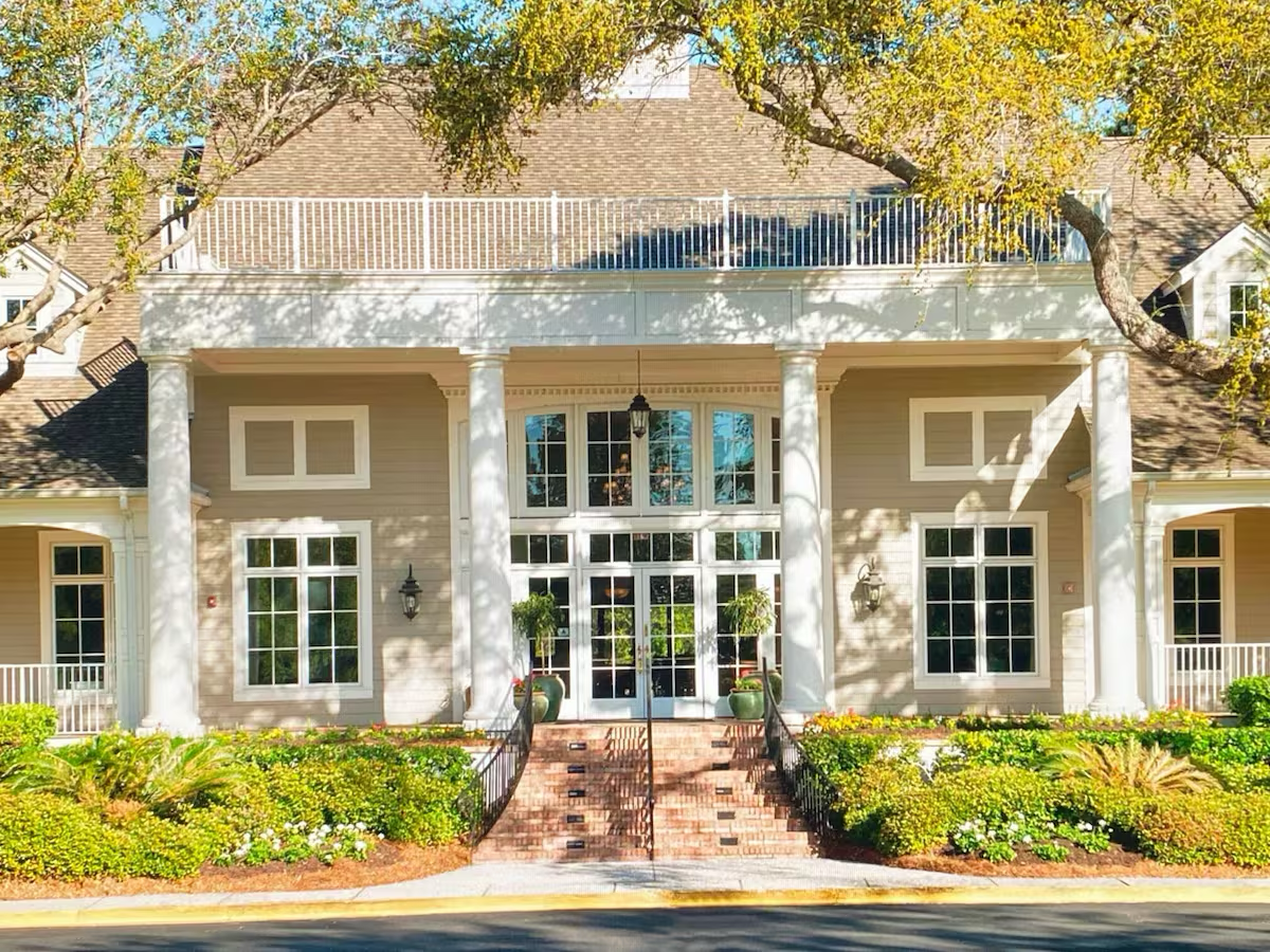 The clubhouse entrance