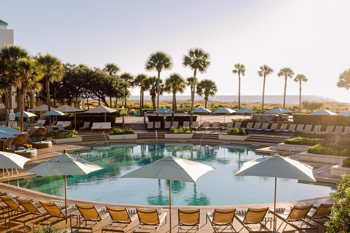 The main pool at morning